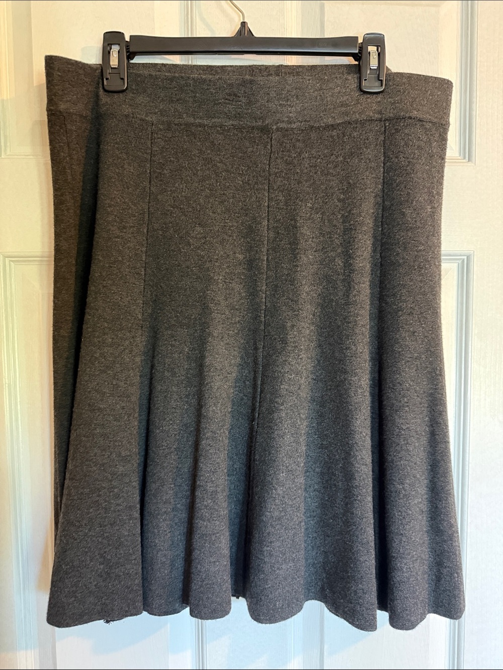 Alfani Women's Gray Knit A-Line Skirt - L